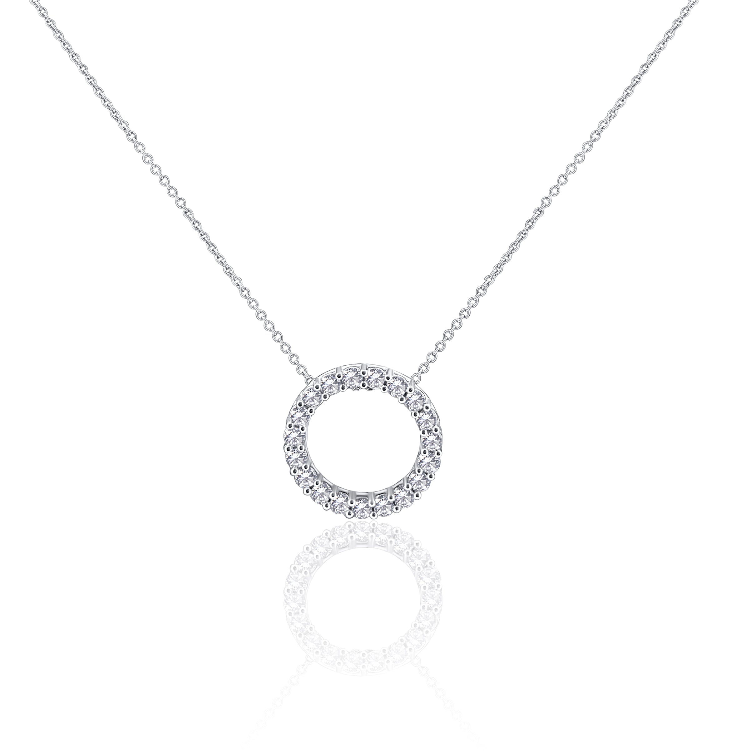 Pave Circle Necklace
