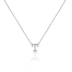 Initial T diamond necklace